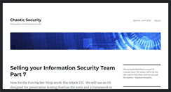 Desktop Screenshot of chaoticsecurity.com