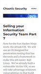 Mobile Screenshot of chaoticsecurity.com
