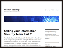 Tablet Screenshot of chaoticsecurity.com